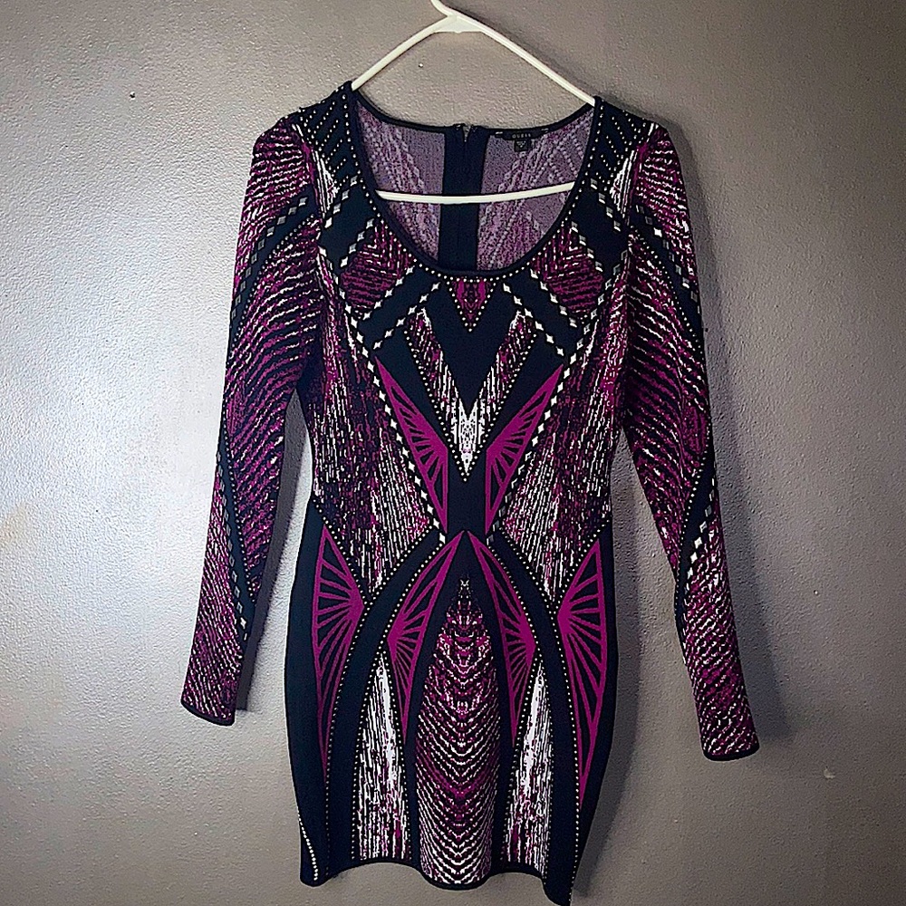 Bodycon Long Sleeve Guess Dress